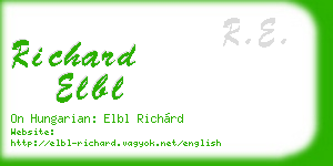 richard elbl business card